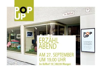 Erzählabend im POPUP-Laden in Wangen